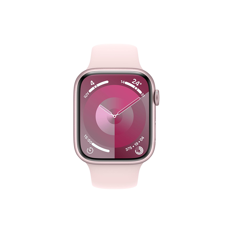 Apple Watch Series 9 GPS 45mm Pink Aluminium Case Sport Band S/M - Light Pink EU