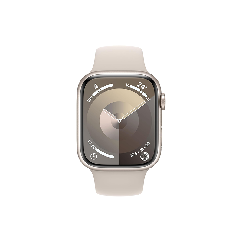 Apple Watch Series 9 GPS 45mm Starlight Aluminium Case Sport Band M/L - Starlight EU