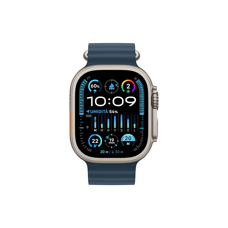 Apple Watch Ultra 2 GPS+Cellular 49mm Titanium Case Ocean Band - Blue EU