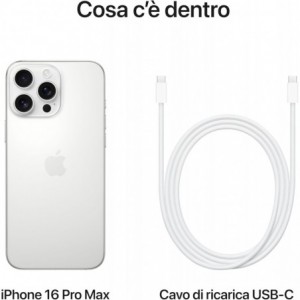 Apple iPhone 16 Pro Max 5G 8GB RAM 512GB - White Titanium EU