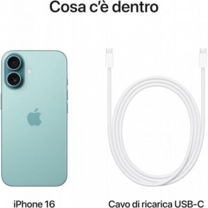 Apple iPhone 16 5G 8GB RAM 128GB - Teal EU